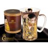 Carmani - Velký porcelánový hrnek G. Klimt v dárkové krabičce, Polibek - 700 ml