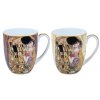 Carmani - Porcelánové hrnky G. Klimt, Polibek v dárkovém kufříku - 2*450 ml