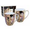 Carmani - Porcelánové hrnky G. Klimt, Polibek v dárkovém kufříku - 2*450 ml