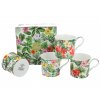 Porcelánová sada hrníčku Tropoical Leaves v dárkové krabičce- 4*295 ml