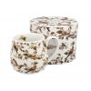 Porcelánový hrnek buclák v dekoru s ptáčky v dárkové krabičce - 430 ml