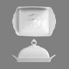 Porelánová máslenka s úchytem "Bílý porcelán" na 250 g másla