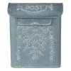 Poštovní schránka s kyticí, Vintage modrá patina
