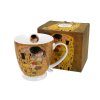 Porcelánový hrnek na stopce, dekor G. Klimt POLIBEK v dárkové krabičce 480 ml