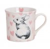 G. Wurm - Porcelánový hrníček se zajíčkem s růžovými srdíčky - 330 ml