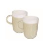 Porcelánová sada skládající se ze dvou šálků WOOL krémový
