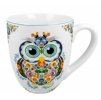 DG Porcelánový hrnek jumbo SOVA ETNO v dárkové krabičce 1 litr