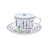 Porcelánový šálek s podšálekm LAVENDER FIELD v dárkové krabičce