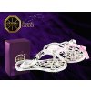 Designová figurka Stříbrné Pantofle s býlími krystaly Swarovski Elements v dárkové krabičce,