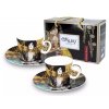 Carmani - Porcelánové šálky s podšálkem G. Klimt, Judith a Holopherne na espresso v dárkové krabičce - 2*125 ml