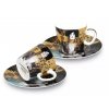 Carmani - Porcelánové šálky s podšálkem G. Klimt, Judith a Holopherne na espresso v dárkové krabičce - 2*125 ml