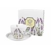 Porcelánový šálek s podšálkem PROVANCE, levandule v dárkové krabičce