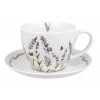Porcelánový šálek s podšálkem PROVANCE, levandule v dárkové krabičce
