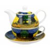 Porcelánový šálek s konvičkou a podšálkem V. van GoghTERASA V NOCI v dárkové krabičce 350 ml, 310 ml