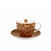 Porcelánový šálek s podšálkem William Morris, STRAWBERRY THIEF RED v dárkové krabičce..