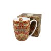 Porcelánový hrnek William Morris STRAWBERRY THIEF RED v dárkové krabičce