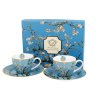 Porcelánové šálky s podšálky na espresso V. van Gogh Almond Blossom v dárkové krabičce
