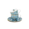 Porcelánové šálky s podšálky na espresso V. van Gogh Almond Blossom v dárkové krabičce ...