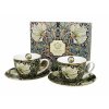 Porcelánové šálky s podšálky William Morris PIMPERNEL v dárkové krabičce