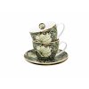 Porcelánové šálky s podšálky William Morris PIMPERNEL v dárkové krabičce