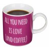 Porcelánový hrníček na espresso All You Need s textem.