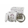DG - Porcelánový hrnek Barylka PROVANCE, Levandule s víčkem a kovovým sítkem v dárkové krabičce - 430 ml