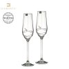 Swarovski - Skleničky Venezia Flétny s bílými krystaly Swarovski Elements v dárkovém balení - 2*230 ml