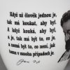 Porcelánový hrnek s citátem Jana Wericha, Když už člověk jednou je... - 470 ml