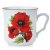 Porcelánový hrnek VLČÍ MÁK  s červenou linkou - 270 ml
