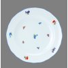 Porcelánový talíř mělký, Rokoko rakouská házenka s modrou linkou - 24 cm