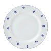 Porcelánový talíř mělký, Ophelia modrá házenka s modrou linkou - 25 cm