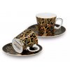Carmani - Porcelánové šálky s podšálkem G. Klimt, The Tree of Life na espresso v dárkové krabičce - 2*100 ml
