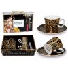 Carmani - Porcelánové šálky s podšálkem G. Klimt, The Tree of Life na espresso v dárkové krabičce - 2*100 ml