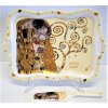Porcelánový servírovací tác s lopatkou G. Klimt, Polibek světlý podklad - 25*35 cm
