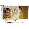Porcelánový servírovací tác s lopatkou G. Klimt, Polibek světlý podklad - 25*35 cm