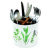 Easy Life - Porcelánová kuchyňská dóza na příbory Herbarium v dárkové krabičce - 14*13,5 cm
