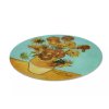 Carmani - Skleněné krájecí prkénko kulaté V. van Gogh, Slunečnice - Ø 30 cm