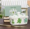 Leonardo - Porcelánová máslenka Herb Garden na 250 g máslo - 17*10*11 cm