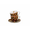 DG - Vánoční porcelanové šálky s podšálkem GINGERBREAD NAVY v dárkovém balení 2 ks - 280 ml