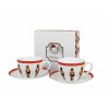 DG - Vánoční porcelanové šálky s podšálkem NUTCRACKERS v dárkovém balení 2 ks - 280 ml