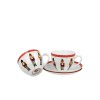 DG - Vánoční porcelanové šálky s podšálkem NUTCRACKERS v dárkovém balení 2 ks - 280 ml