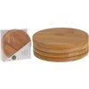 Bambusové podložky pod skleničky, kulaté - 4 ks