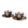 DG - Porcelánová sada šálků s podšálkem BLACK W. Kilburn v dárkové krabičce - 2*280 ml