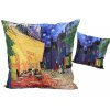 Polštář s výplní/zip - V. van Gogh, Kavárna terasa v noci (CARMANI) - 50x50 cm