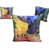 Polštář s výplní/zip - V. van Gogh, Kavárna terasa v noci (CARMANI) - 50x50 cm