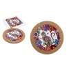 Kulatá podložka s keramickou deskou, dekor kočky - 19.5 cm