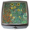 Krabička na tablety lékovka-pilulník se zrcátkem G. Klimt, Garden with Sunflowers