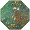 Plu - Skládací deštník Gustav Klimt, The Garden with Sunflowers - 100x28 cm