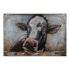 Kovový 3D obraz COW Clayre & Eef 5WA0193 90x5x60 cm