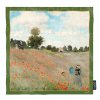 Plu - Hedvábný šátek C. Monet, Poppies near Argenteuil - 90 x 90 cm